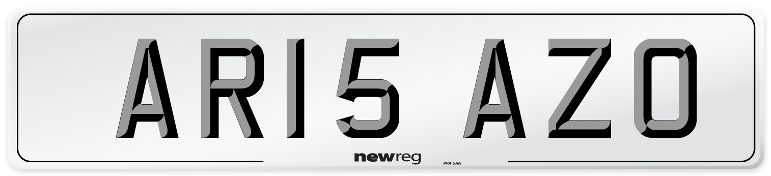 AR15 AZO Number Plate from New Reg